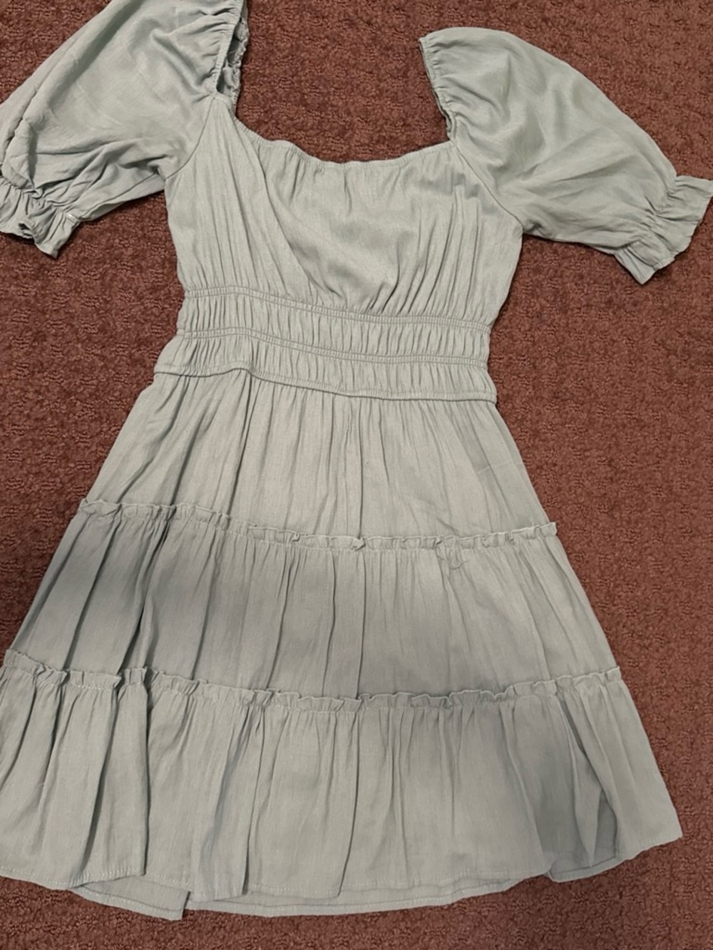 Francesca's Collections Sage Green Midi Dress - Picture 4 of 4